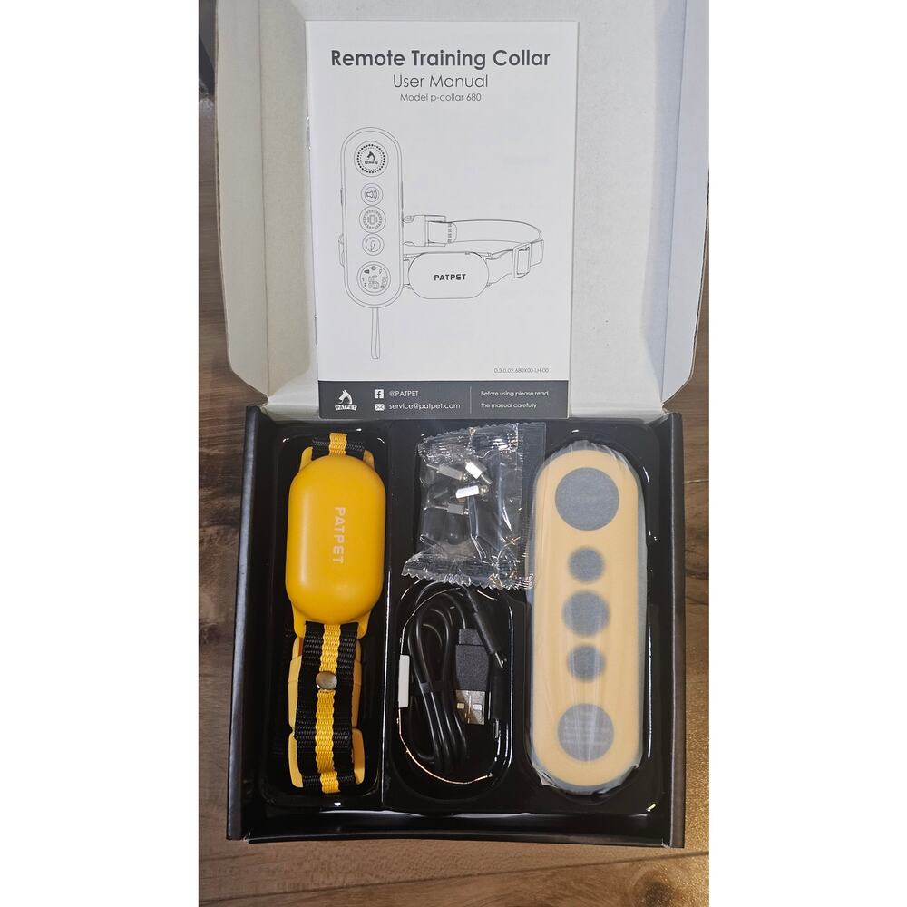 PATPET Dog Training Collar w/Remote  Small Medium Large Dogs,   Waterproof